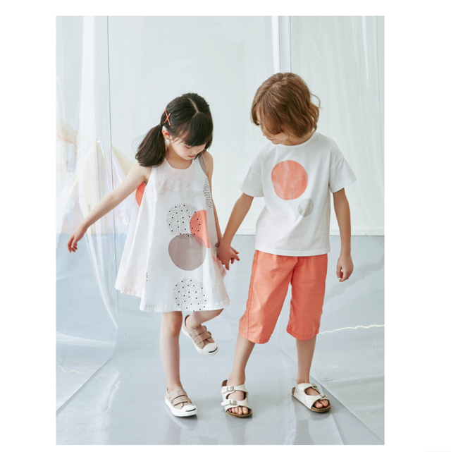 予約商品 ワンピース 輸入 北欧 ドレス インポート 子ども服 子供服 こども服 女の子 ジュニア ドレス ワンピ 上品 春夏 Aライン 綿 お出掛け かわいい Lavoro
