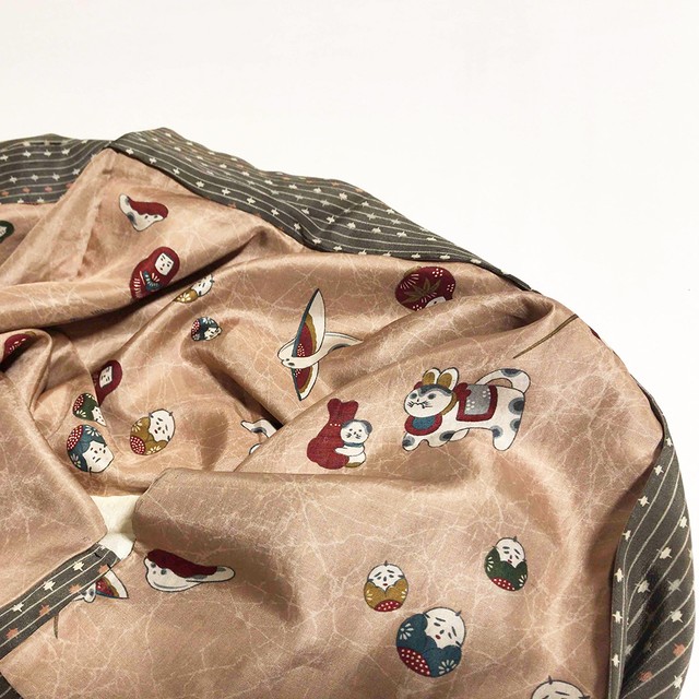 裏地のイラストがゆるい羽織 Preloved Clothing Shop Ya