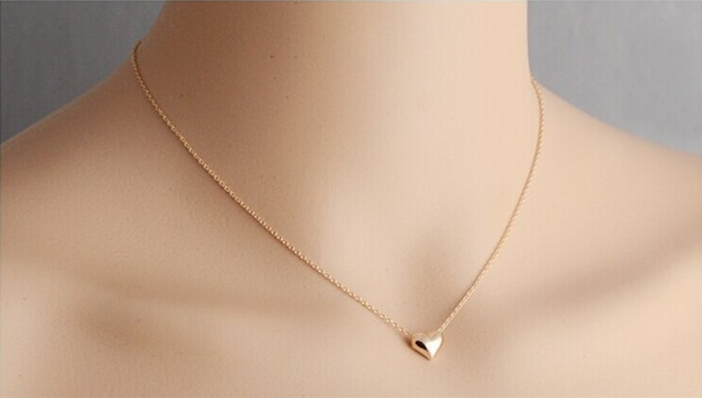 シンプル可愛いゴールドハートネックレス ゴールド ネックレス ハート シンプル レディース ギフト 0100 Jewelry Shop 雲母