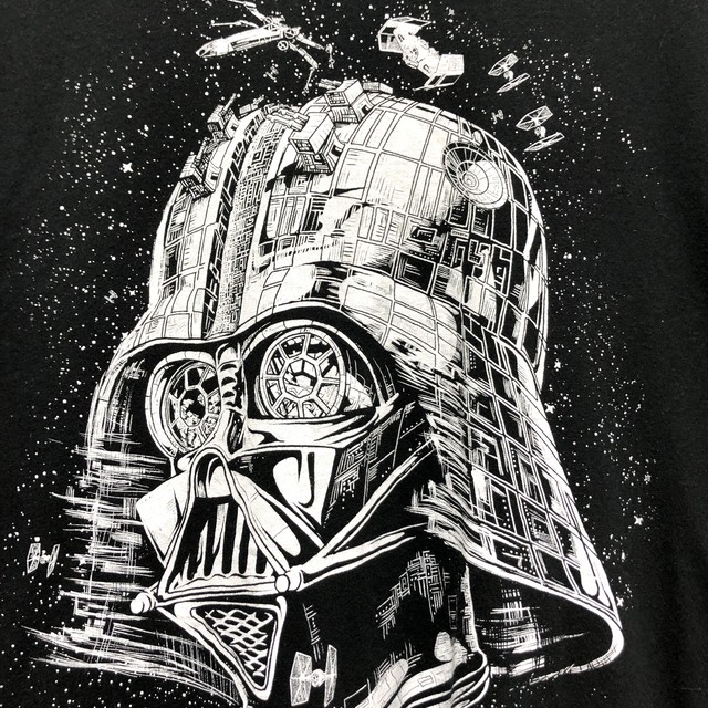 スターウォーズ ダースベイダー Xウイングスターファイター Tieファイター キャラクター Tシャツ メンズxl Star Wars ビッグサイズ 古着屋エバレット