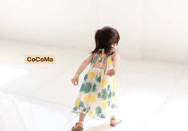 韓国子供服 リネンワンピース Cocomaroom
