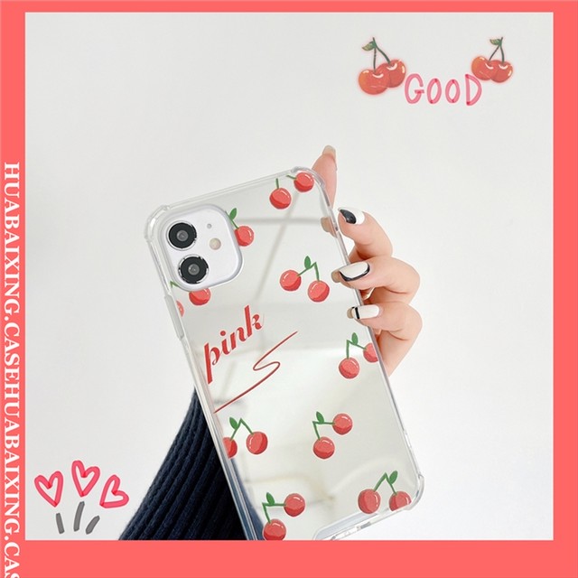 Iphoneケース さくらんぼ ミラー 12 12pro 12promax 12mini Iphone7 11 可愛い アイフォンケース スマホケース 取寄 発送目安14 21日営業日 Laff Store 会社情報 納期の確認をお願いします