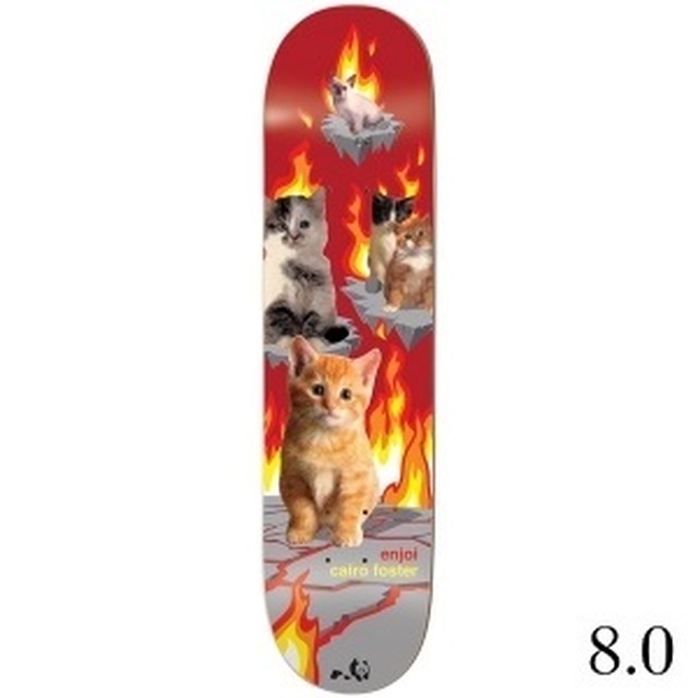 Enjoi Cairo Foster Kitten Nightmares Deck 8 0ｘ31 6インチ エンジョイ カイロフォスターシグネチャー スケートボード 猫 デッキ Pretzels Skateboard And Culture