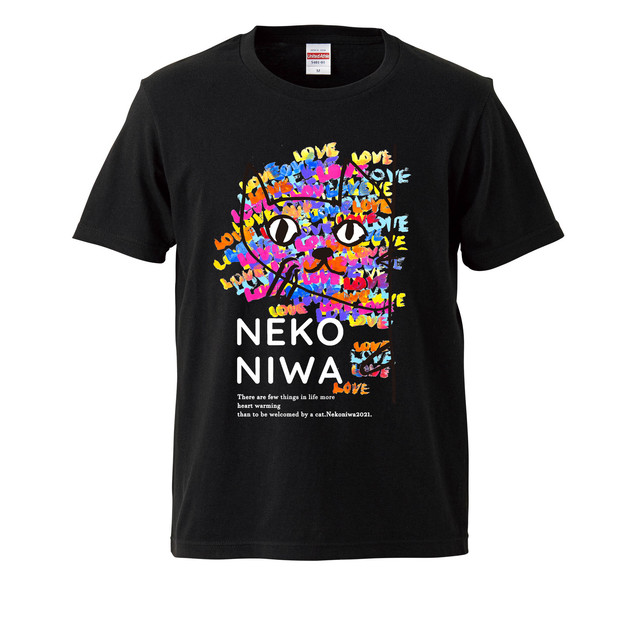 【NEW】2021.love&energy 猫庭 Tシャツ【ブラック】 ★全国送料無料★