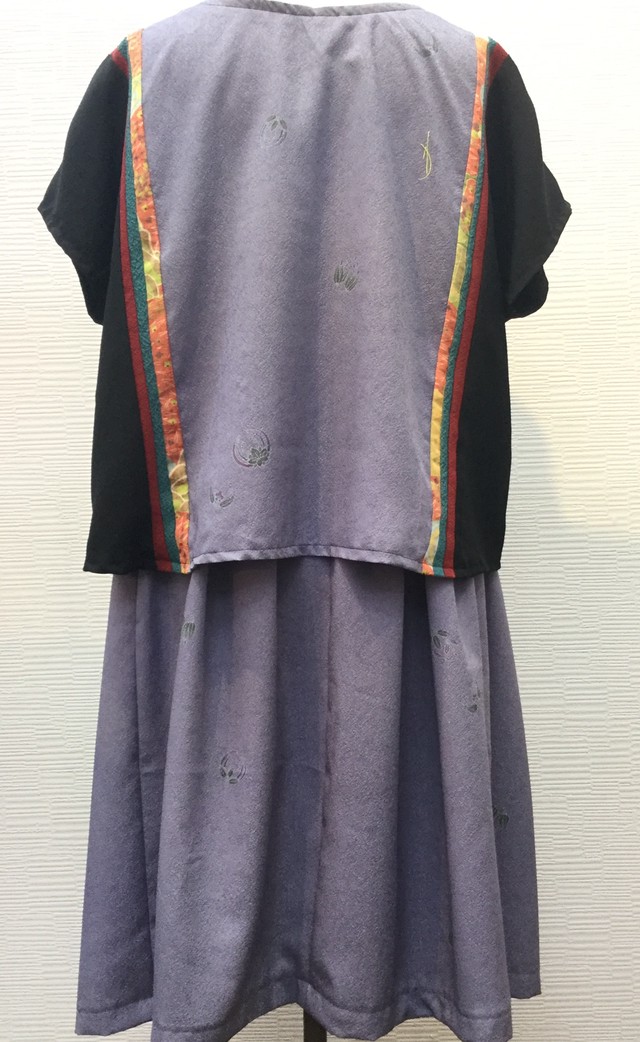 ボレロ風チュニック スカートセット 着物リメイク Madame Lila 着物リメイク なすの花