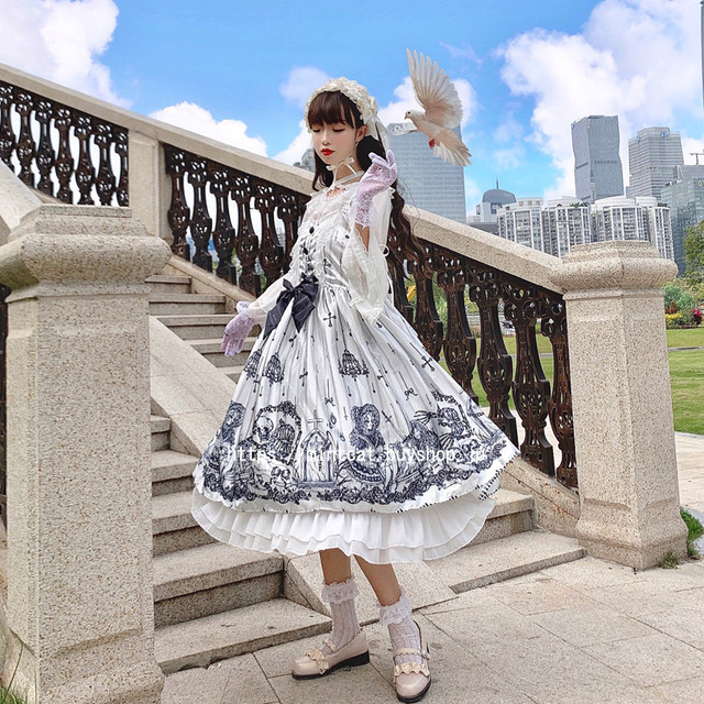 安心の定価販売 サックス プリンセス 水色 ドレス 姫袖 ロリィタ ロリータ ワンピース お茶会 超目玉 Webrothers Com Br