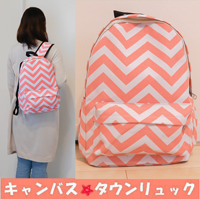 レディース キャンバスリュック ピンク 通学 旅行 リュック シンプル かわいい 大容量 デイバッグ バックパック Zafx078 Zaf