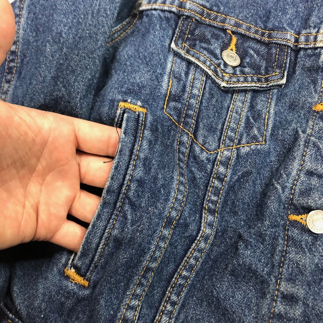 90 S リーバイス デニムジャケット レディース Mサイズ Levis Gジャン ヴィンテージ古着 アンティーク商品取扱い Black Smith ブラックスミス ミッドセンチュリー 昭和アンティーク