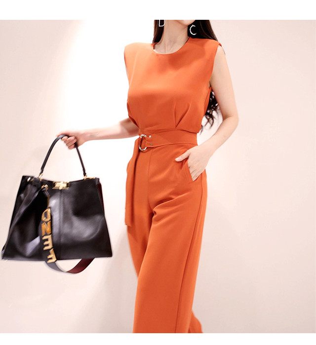 オールインワン レディース 春夏 秋冬 春 夏 秋 冬 パンツドレス パンツ ノースリーブ オールインワンパンツドレス ロング シンプル ワイドパンツ Ol オフィスカジュアル 結婚式 パーティー お呼ばれ ネイビー オレンジ ブラック 10代 代 30代 40代 C Waw1024 Reirse