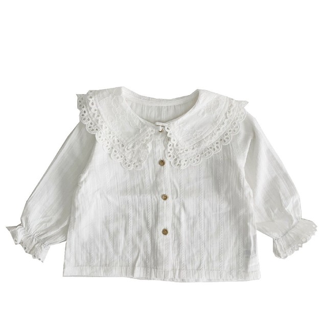 ブラウス レース 襟付き 秋 春 コットン おしゃれ 可愛い 子供 キッズ ベビー 赤ちゃん 男の子 女の子 子供服 Hay864 Berceau Select Shop ベルソー セレクトショップ キッズ 親子ペアetc