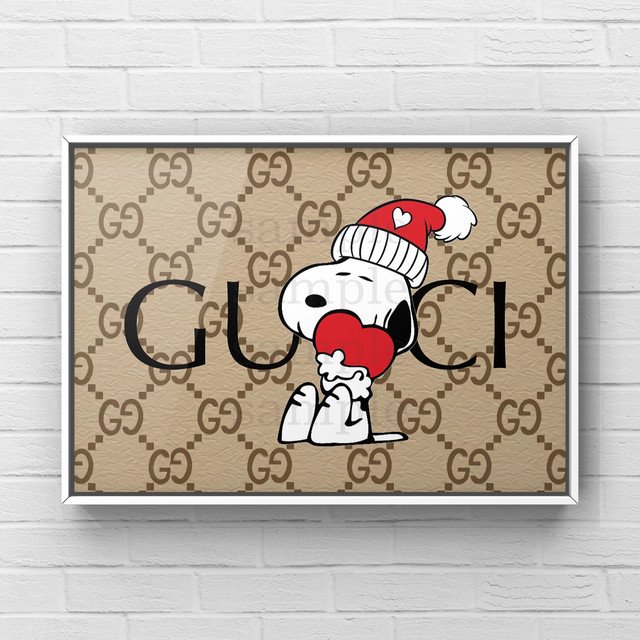 1414 Gucci スヌーピー クリスマス アートポスター Sena S Artgallery オマージュ アートポスター