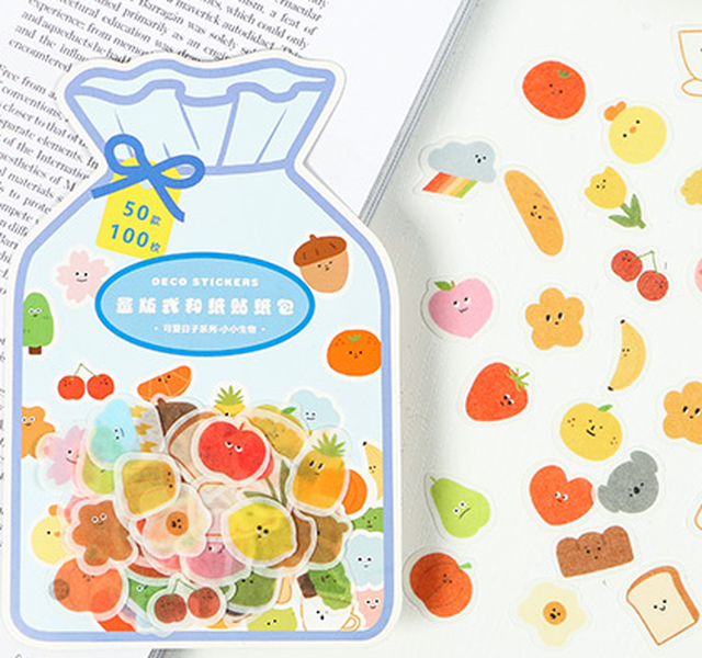 シール フレークシール ステッカー デコ コラージュ 可愛い ゆるふわ Stationery Planet