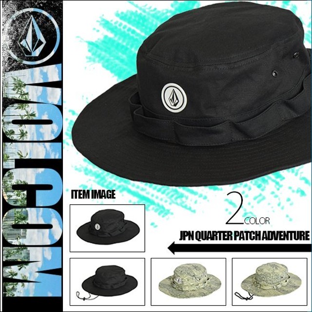 D551ja ボルコム 帽子 サーフハット メンズ カジュアル ギフト プレゼント サーフブランド ブラック 黒 Jpn Quarter Patch Adventure Volcom Beachdays Okinawa
