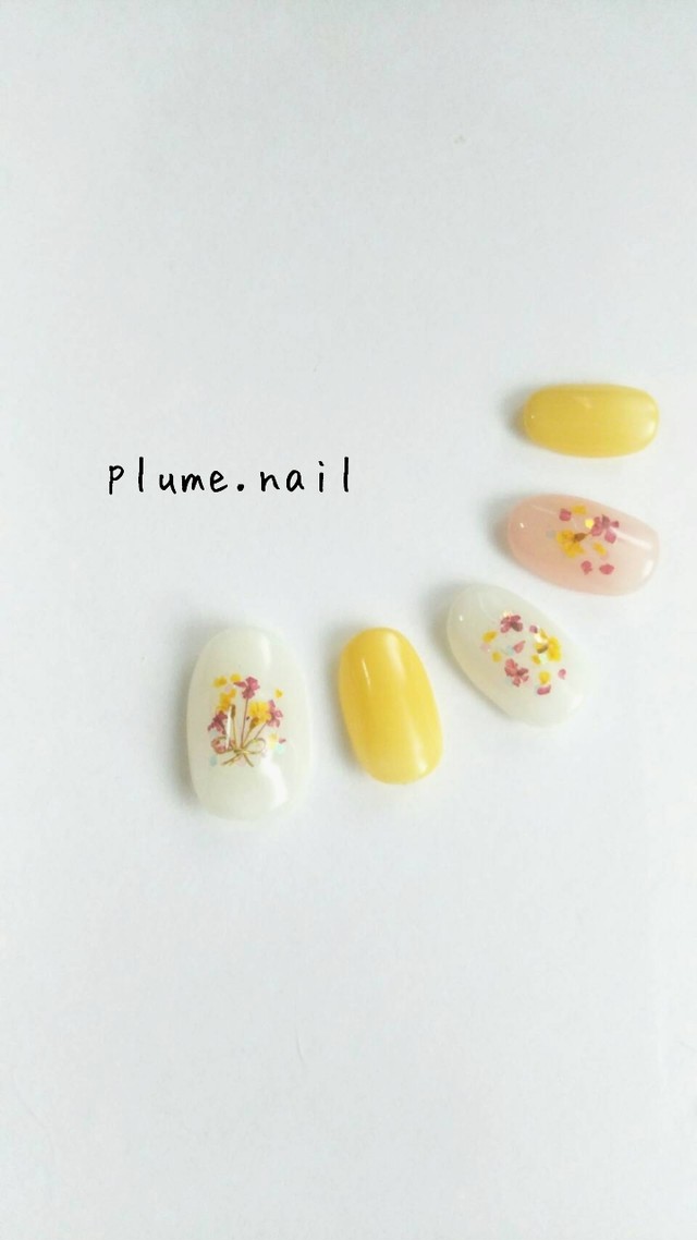 押し花ネイル ネイルチップ Plumenail