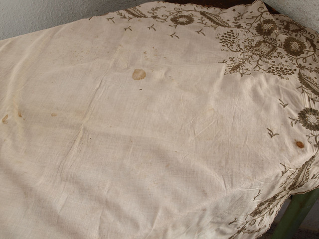 刺繍 アルル アルシエンヌ フィチュー ショール 95cm 95cm 1800年 ヴィクトリアン アンティーク 時代衣装 古布 襤褸 テキスタイル H094 Glicinia 古道具店 アンティーク ヴィンテージ