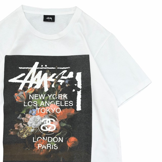 STUSSY botanical print world tour Tshirt