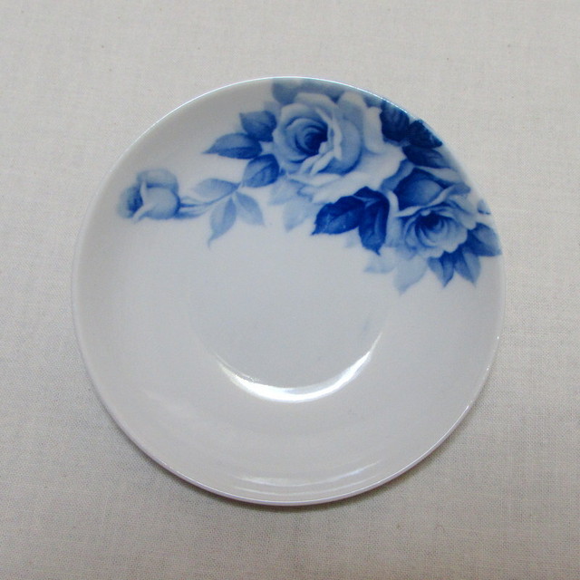 ノリタケ ブルーローズの小皿 豆皿 昭和初期 戦前 昭和レトロ ヴィンテージ Marble マーブル