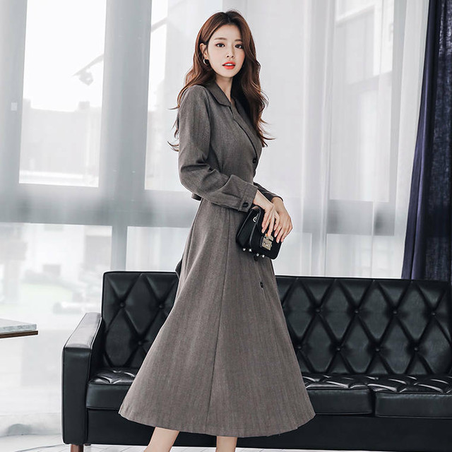 ワンピース クラシック コートワンピース コート おしゃれ デート 大人 大人ワンピ ロングワンピース 体型カバー デート ロング丈 I474 Bshop