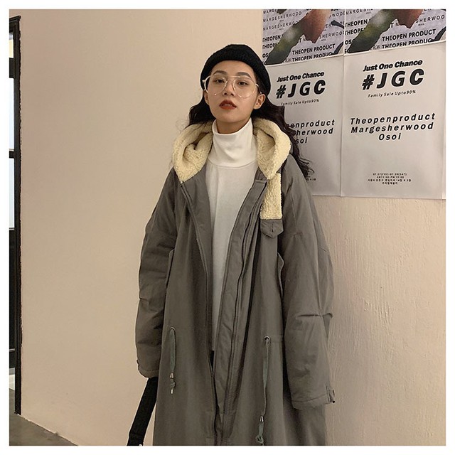 アウターモッズコート マウンテンパーカー フロントポケット ウエスト絞り ハイネック フード ハイネック カーキ グレー カジュアル シンプル 着回し 大人 学生 通学 通勤 秋 冬 防寒 フリースタイル 個性的 韓国 おしゃれ 主役 体型カバー ゆったり Preirie East