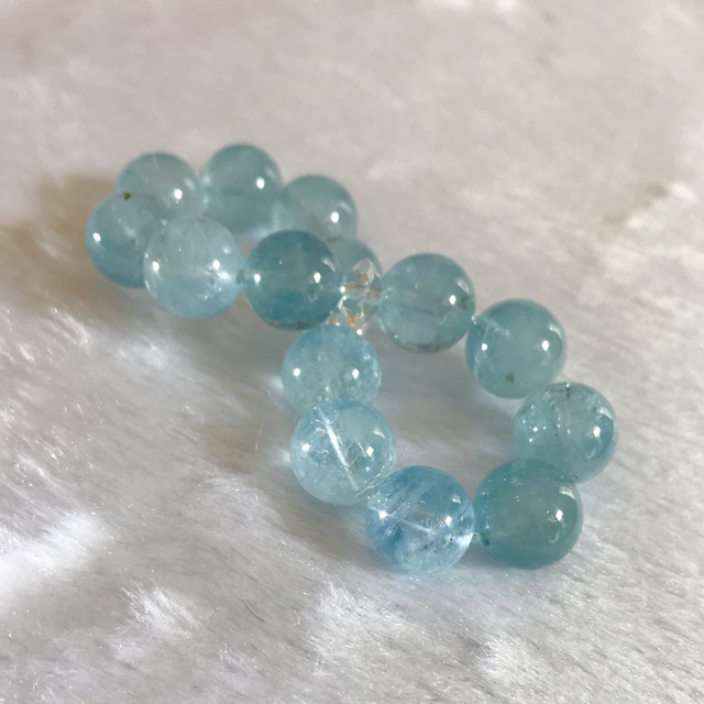 人魚の贈り物 透明アクアマリンブレス Mariage Crystal マリアージュクリスタル