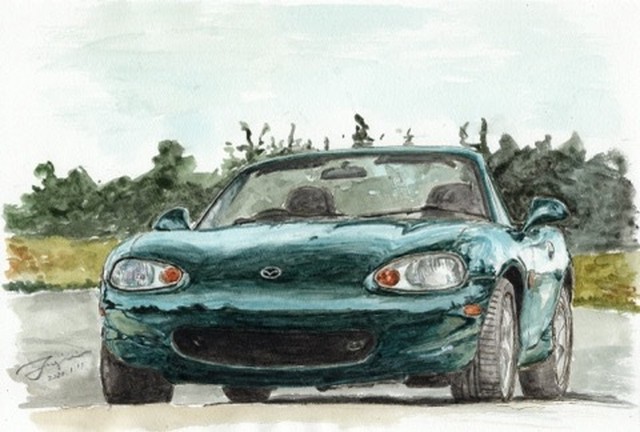 高画質水彩イラストデータ Mazda Nb Roadster Petrolhead Studio