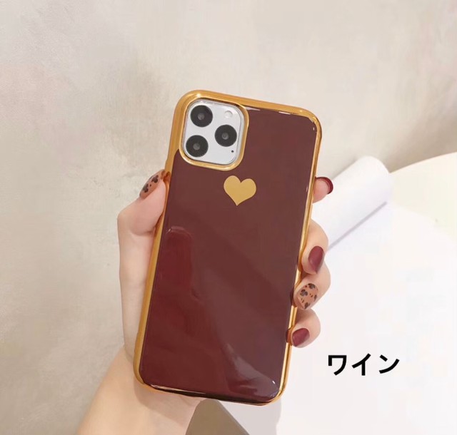 ゴールドフレームハートiphoneケース Iphone11対応 Lilyrayel