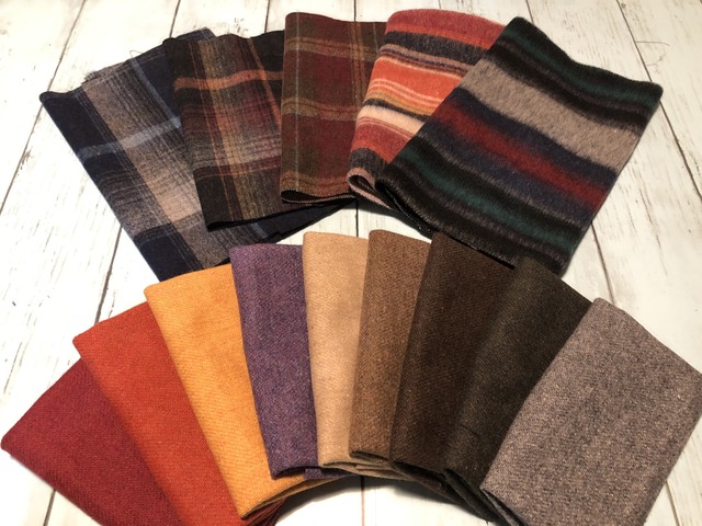 尾州ウールミニカットクロス アソート枚セット Wool