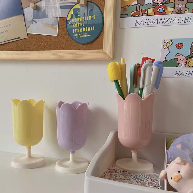 チューリップホルダー ペンケース ペン立て 花瓶 フラワーベース 韓国インテリア 韓国雑貨 クリアガラス フランフラン ザラホーム系 Nuance You 韓国インテリア 韓国ファッション 北欧インテリア 海外インポート品 通販shop