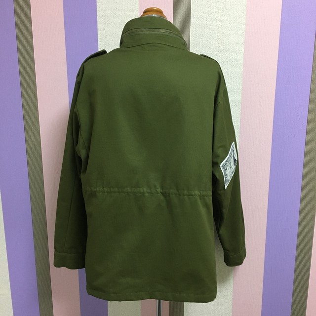 送料込 エンブレム装飾付デザインミリタリーモッズコート Blacksnow Vtg Ofashion 送料込 エンブレム装飾付デザインミリタリーモッズコート Blacksnow Vtg Ofashion