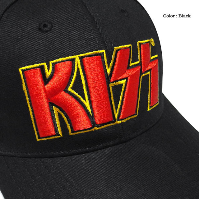 伝説のロックバンド Kiss キッス のロゴ刺繍ベースボールキャップ Txs