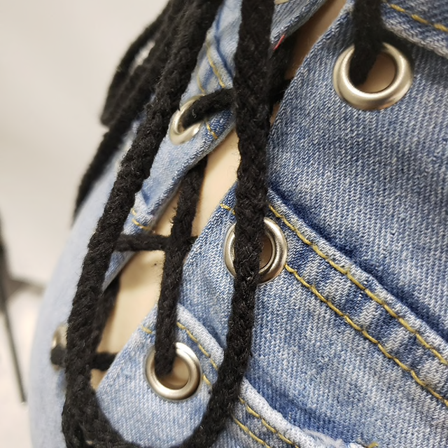 ブランドhugcitar 綿包帯カットアウトレディースセクシーデニム 海外ブランド Alexandrite