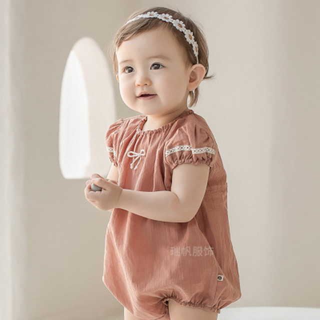 女の子 ロンパース 可愛い 夏 人気 出産祝い プレゼント ベビー 赤ちゃん Dyh海外子供用品