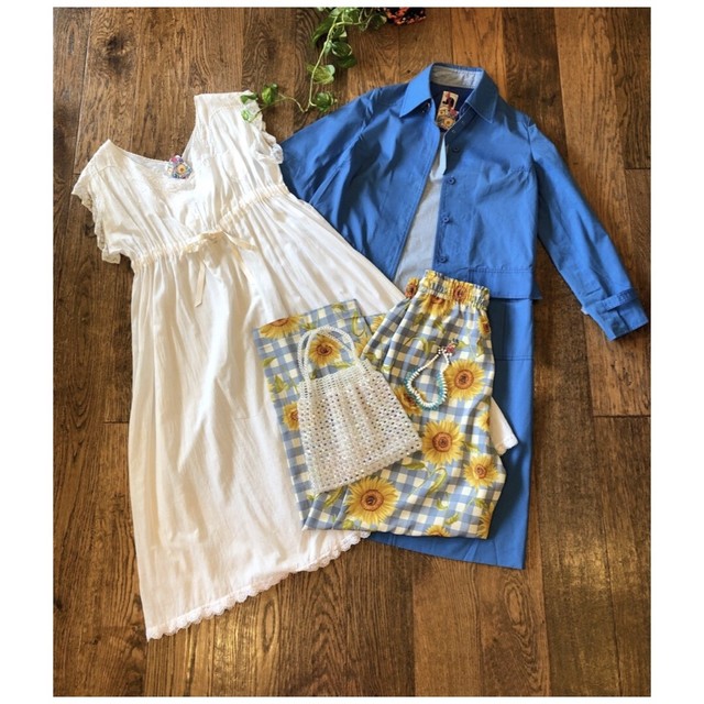 ワンピース ナイトウェア コットン レース ヴィンテージ Kira Closet Vintage