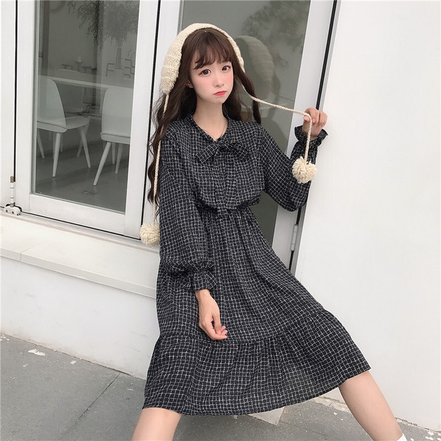 セットアップ チェック柄ワンピース ニットベスト グレー 韓国ファッション レディース ボウタイ リボン 二点セット Dtc Gr レディースファッション通販 Mask エムエーエスケー 大人可愛い韓国ファッション