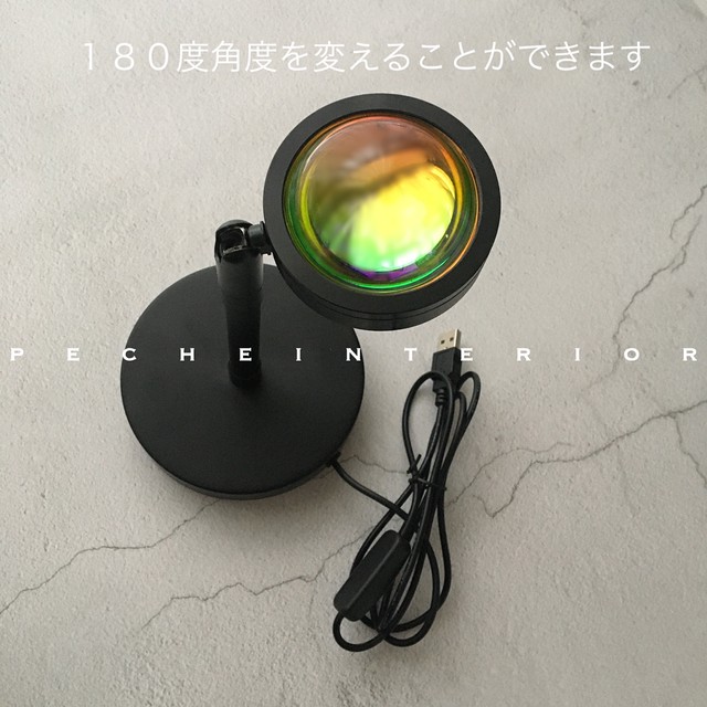 即納 サークルライト お洒落 ライト 照明 太陽光 アート 小物 モノトーン 北欧 撮影用 影 海外風 シンプル 韓国 雑貨 Peche ペシェ