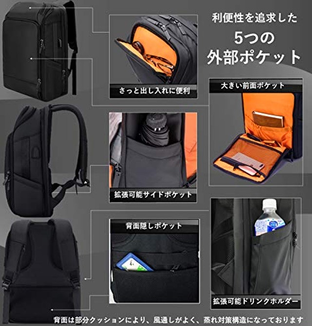 Jpcs Nani リュック メンズ ビジネスリュック 防水 スクエアリュック 大容量 Pcバッグ 通勤 リュックサック Mar Az Japan Classic Store