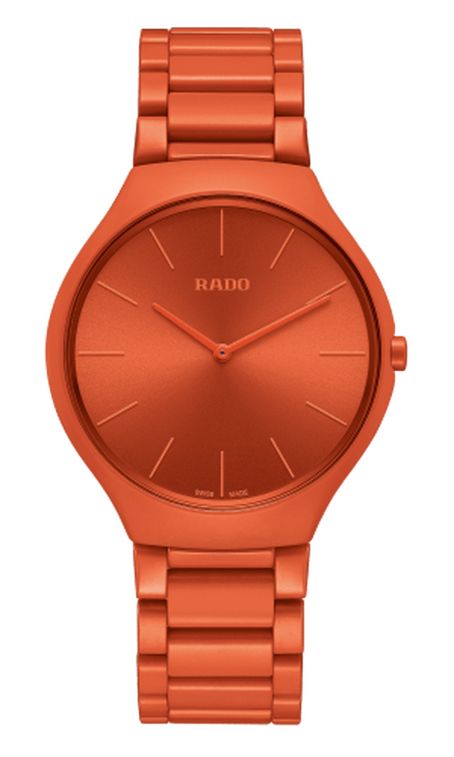 【RADO ラドー】True Thinline Les Couleurs™ Le Corbusier Powerful orange 4320S シンライン ル・コルビュジエ(オレンジ)/正規輸入品