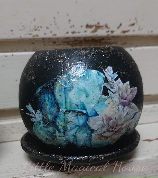 瞑想用アロマキャンドルホルダー F 小さな魔法の家 Little Magical House