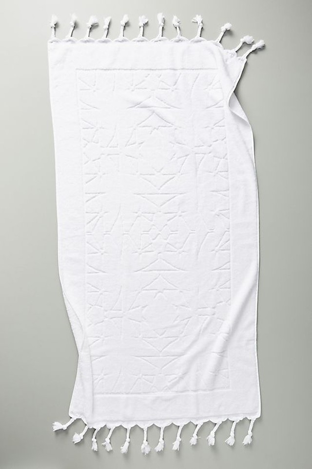 アンソロポロジー Anthropologie ビーチタオル タオル ビーチ 海 サーフィン 人気 21 新作 残りわずか Anthropologie Brewer Bath Towel Collection White Hi808shop