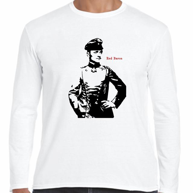 マンフレート フォン リヒトホーフェン レッド バロン ドイツ Wwi 撃墜王 歴史人物ロングtシャツ058 帝都tシャツ店