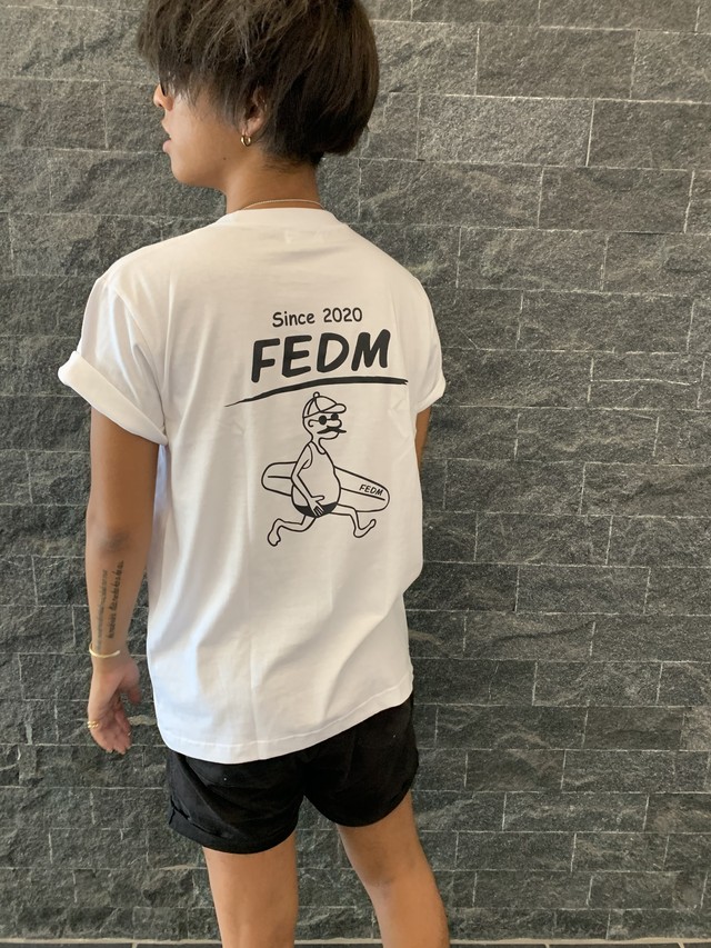 Fedm Surf T Shirt White Black Fedm