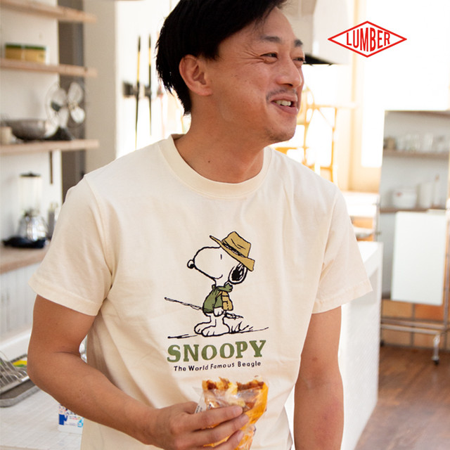 Lumber Tシャツ スヌーピー コラボ Tシャツ Snoopy 半袖tシャツ 男女兼用 Lumber アウトドアファッションの スヌーピー K2select