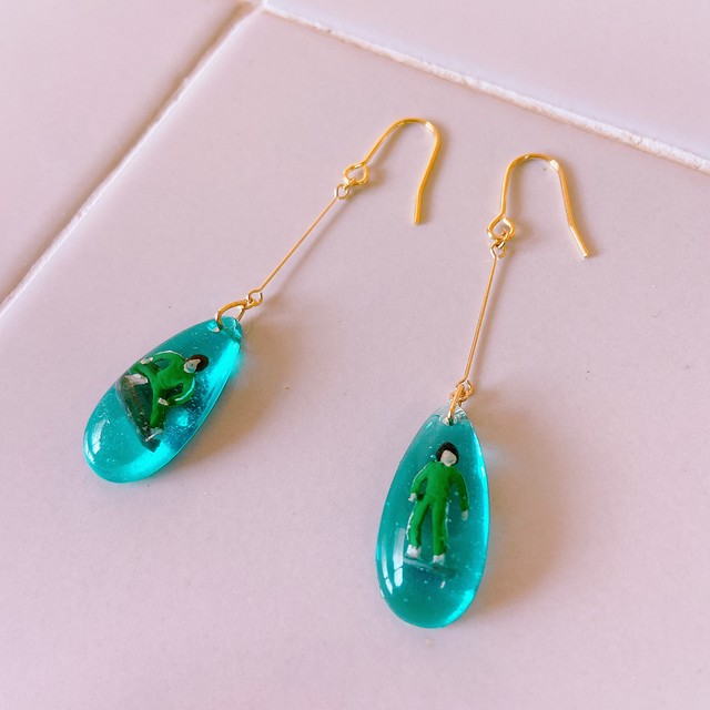 Jk琥珀 朝練 ピアス イヤリング サイコノマチコ