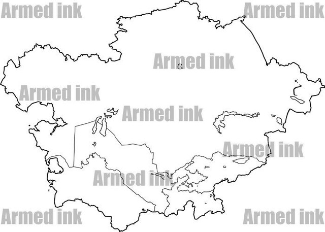 商用可 中央アジアの白地図セットを紹介 1coins