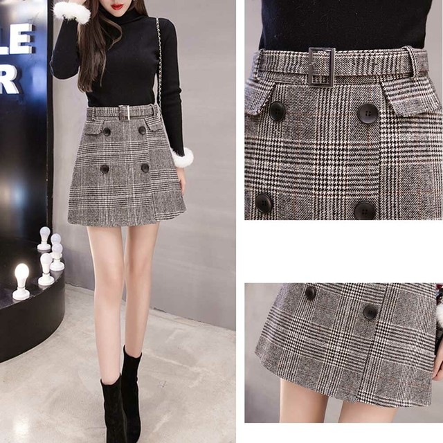 台形スカート チェック Kein Shop