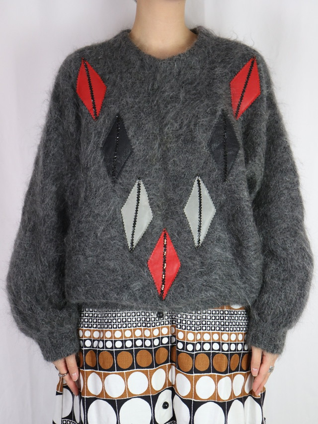 mohair design sweater【5297】