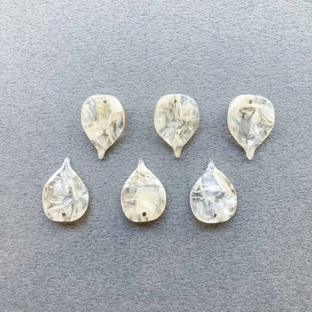 花びら型マーブルチャーム Dua アクセサリーパーツショップ