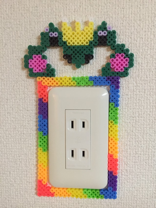 アイロンビーズ 動物モチーフ スイッチカバー Iron Beads Animal Switch Cover Polaris