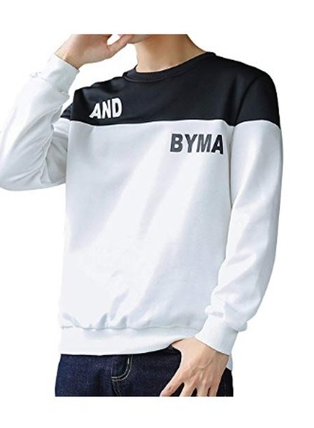 Pahajim トレーナー パーカー トップス メンズ ロング丈 スポーツウェア ゴルフウェア 人気 長袖 秋冬 大きいサイズ 白 2xl Toutoua