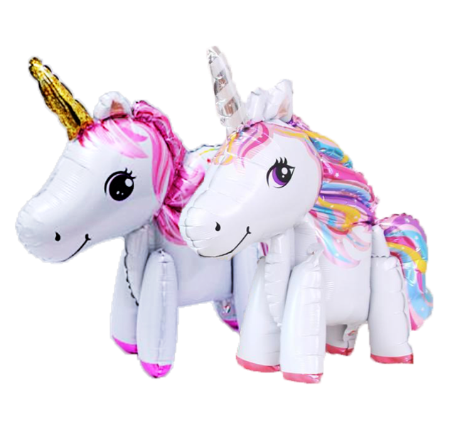 2体セット ユニコーン バルーン 自立 足つき 羽根 風船 おもちゃ ゆめかわいい パーティー 装飾 飾り付け レインボー ピンク One Horse